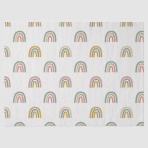 Gedempte boho regenboog scandi patroon tissuepapier