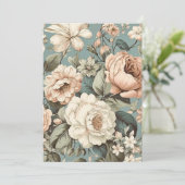 Gedempte botanische droom bedankkaart (Staand voorkant)