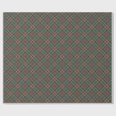 Gedempte diamantgrid tartanruit cadeaupapier (Vlak)