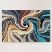Gedempte Draaiing | Moderne Abstracte Spiraal Puzz Legpuzzel (Horizontaal)