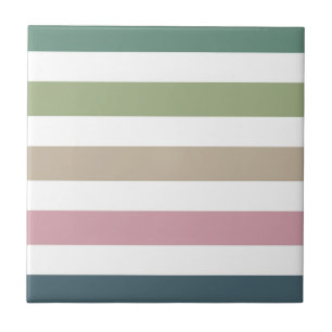 Gedempte Elegance Stripes Decoratieve Keramische T Tegeltje