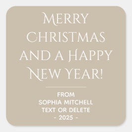 Gedempte Elegantie Calm Stone Kerst sticker