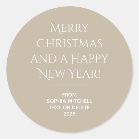 Gedempte elegantie - Calm Stone Kerst sticker (Voorkant)