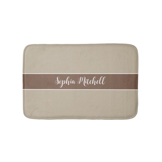 Gedempte Elegantie - Calm Stone Name Bath Mat (Voorkant)