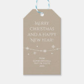 Gedempte elegantie - Calm Stone Snowflake Gift Lab Cadeaulabel (Voorkant)