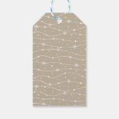 Gedempte elegantie - Calm Stone Snowflake Gift Lab Cadeaulabel (Achterkant)