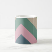 Gedempte elegantie - diagonaal gestreept koffiemok (Center)