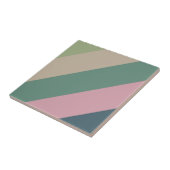 Gedempte Elegantie Gestreepte Decoratieve Keramisc Tegeltje (Zijkant)