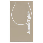 Gedempte Elegantie - Kleine Calm Stone Name Gift B Klein Cadeauzakje (Achterkant)