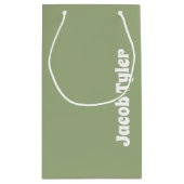 Gedempte Elegantie - Kleine rustige Sage Naam Gift Klein Cadeauzakje (Achterkant)