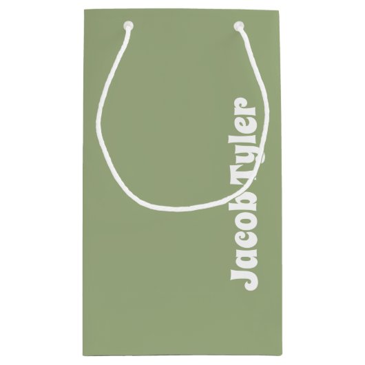 Gedempte Elegantie - Kleine rustige Sage Naam Gift Klein Cadeauzakje (Achterkant)