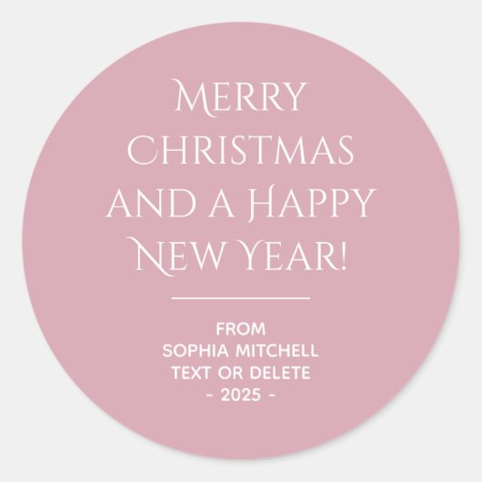 Gedempte elegantie - Misty Roos Kerst sticker (Voorkant)