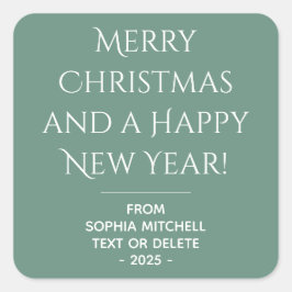 Gedempte Elegantie Ocean Blauwgroen Kerst sticker