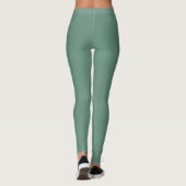 Gedempte elegantie - Ocean Blauwgroen Leggings (Achterkant)