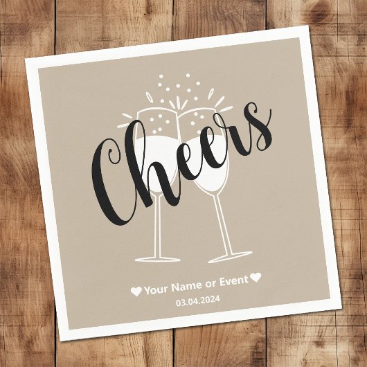 Gedempte Elegantie - Rustige Steen Vrolijkt Schort Servet