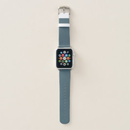 Gedempte elegantie - Slate Blue Apple Horlogebandje