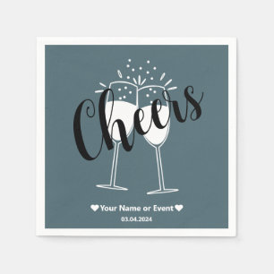 Gedempte elegantie - Slate Blue Cheers servetten