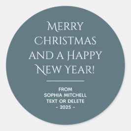 Gedempte elegantie - Slate Blue Kerst sticker