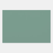 Gedempte elegantie - Solid Ocean Blauwgroen Inpakpapier Vel (Voorkant)