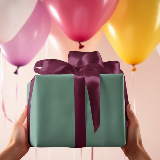 Gedempte elegantie - Solid Ocean Blauwgroen Inpakpapier Vel