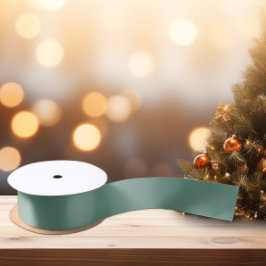 Gedempte elegantie - Solid Ocean Blauwgroen Satijnen Lint