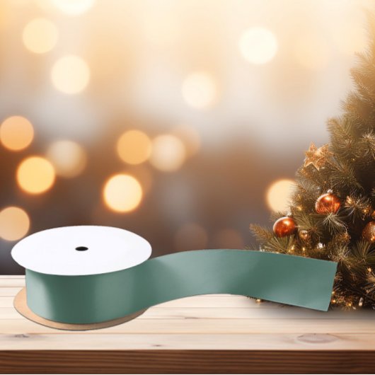 Gedempte elegantie - Solid Ocean Blauwgroen Satijnen Lint