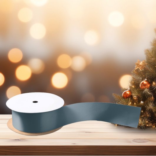 Gedempte elegantie - Solid Slate Blue Satijnen Lint