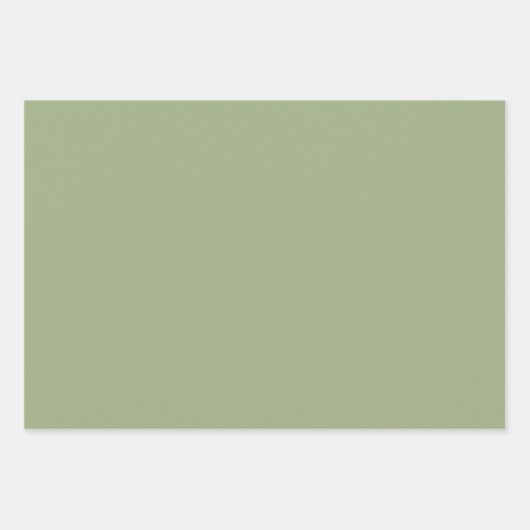 Gedempte Elegantie - Solid Tranquil Sage Inpakpapier Vel (Voorkant)