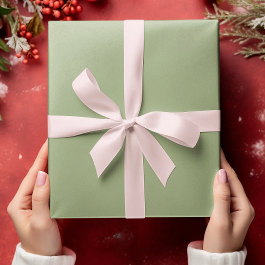 Gedempte Elegantie - Solid Tranquil Sage Inpakpapier Vel