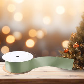 Gedempte Elegantie - Solid Tranquil Sage Satijnen Lint