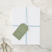 Gedempte Elegantie - Tranquil Sage Gift Labels Cadeaulabel (Met Touw)