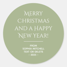 Gedempte Elegantie - Tranquil Sage Kerst sticker