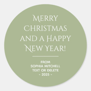 Gedempte Elegantie - Tranquil Sage Kerst sticker
