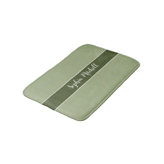 Gedempte Elegantie - Tranquil Sage Name Bath Mat (Gekanteld)