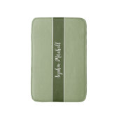 Gedempte Elegantie - Tranquil Sage Name Bath Mat (Voorkant Verticaal)
