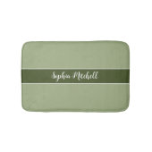 Gedempte Elegantie - Tranquil Sage Name Bath Mat (Voorkant)