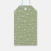 Gedempte Elegantie - Tranquil Sage Snowflake Gift Cadeaulabel (Achterkant)