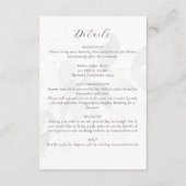 Gedempte eucalyptus bruiloft details informatiekaartje (Voorkant)