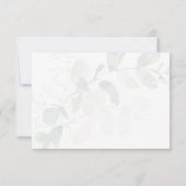 Gedempte Eucalyptus bruiloft RSVP Kaart Notitiekaartje (Achterkant)