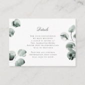 Gedempte Eucalyptus Scripted Moderne details Groen Informatiekaartje (Voorkant)