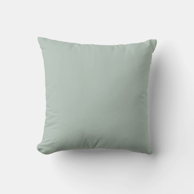 Gedempte Eucalyptusgroene Kleur Kussen (Voorkant)