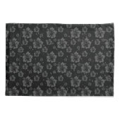 Gedempte Floral Abstract Plain Black Kussensloop (Achterkant)