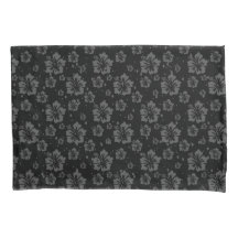 Gedempte Floral Abstract Plain Black