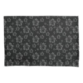 Gedempte Floral Abstract Plain Black Kussensloop