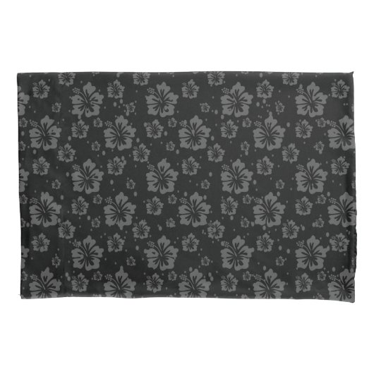Gedempte Floral Abstract Plain Black Kussensloop (Voorkant)