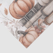 Gedempte gekleurde herfst pompoenen en boeken tissuepapier (Detail)