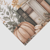 Gedempte gekleurde herfst pompoenen en boeken tissuepapier (Detail)