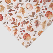 Gedempte gekleurde herfst thema appels en bladeren tissuepapier (Detail)