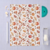 Gedempte gekleurde herfst thema appels en bladeren tissuepapier (Craft)