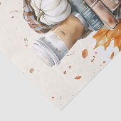 Gedempte gekleurde herfst thema boeken en pompoene tissuepapier (Detail)